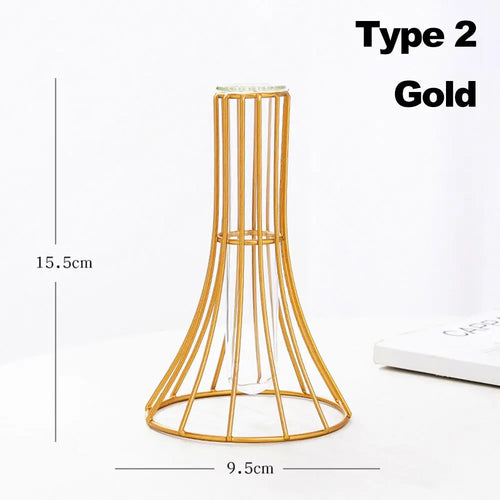 vase en fer rétro avec verre décoration nordique moderne - vue 9 sur 16