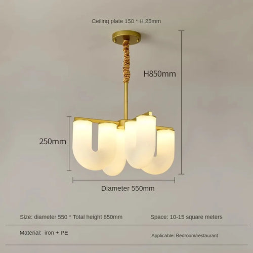 suspension led design nordique moderne en fer pour intérieur
