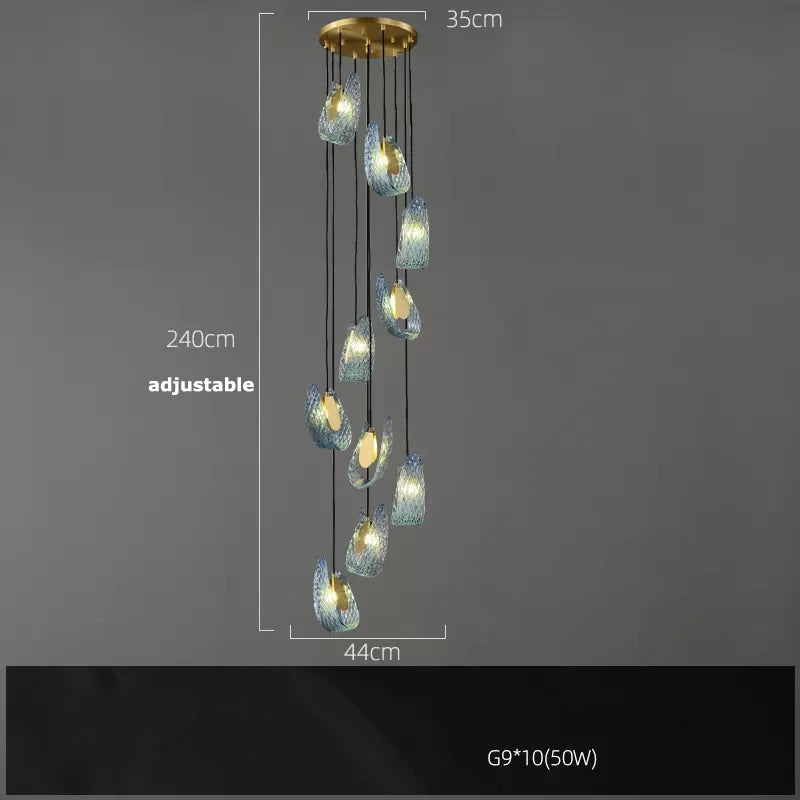 lustre art déco en cuivre pour un éclairage élégant - vue 10 sur 20