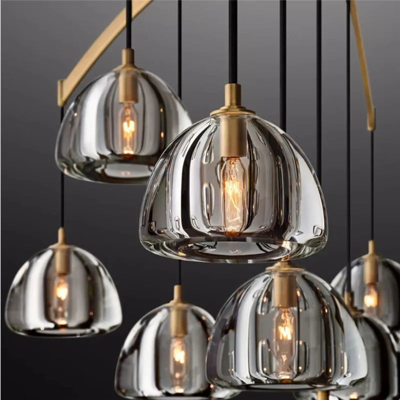 lustre moderne en cristal géométrique pour intérieur luxueux - vue 9 sur 14
