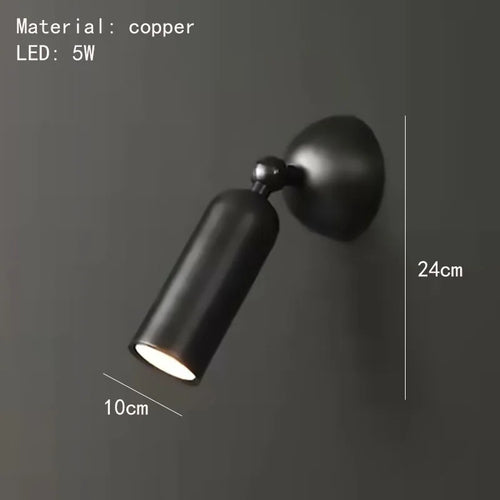 applique murale led en laiton moderne rotative avec gradation