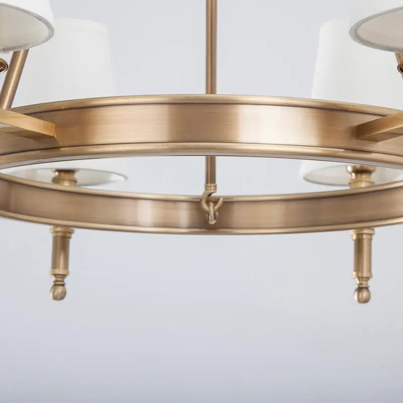 Lustre moderne en cuivre et Bronze véritable - vue 5 sur 5