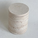 récipient en marbre wabi-sabi avec couvercle et boîte de rangement