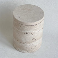 récipient en marbre wabi-sabi avec couvercle et boîte de rangement