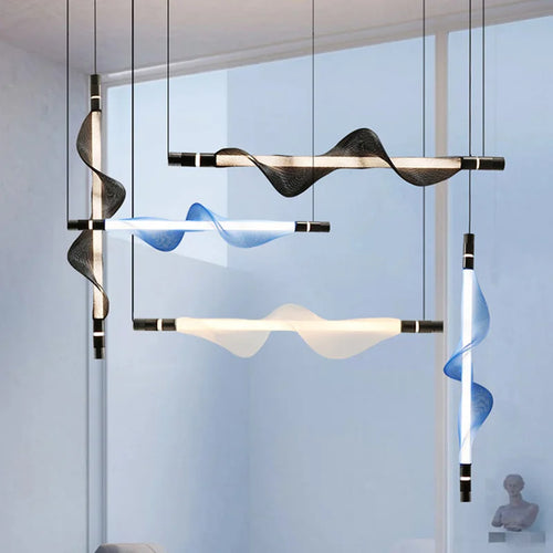 lustre design led acrylique tendance éclairage moderne 2024 - vue 3 sur 18