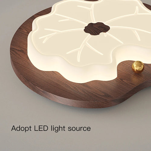 lustre moderne en imitation bois design créatif éclairage intérieur - vue 10 sur 14
