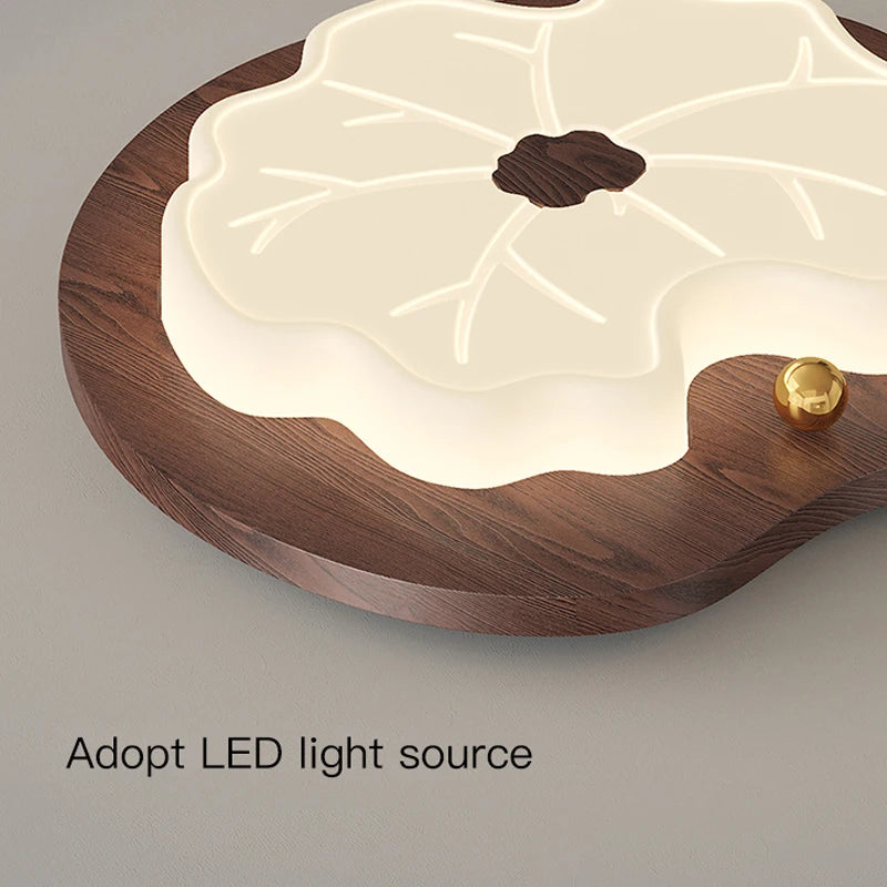 lustre moderne en imitation bois design créatif éclairage intérieur - vue 10 sur 14