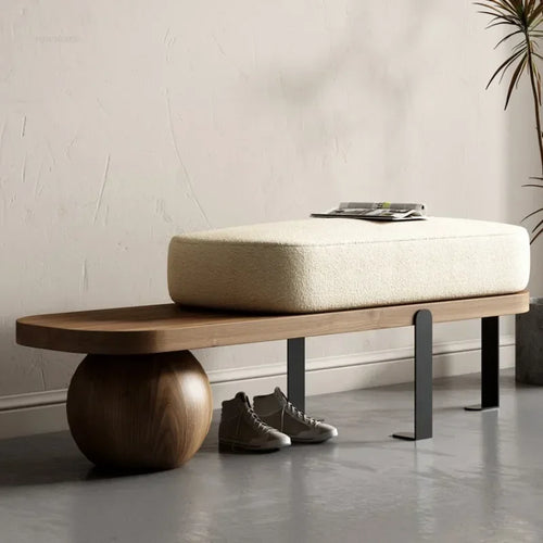 banc en bois massif multifonctionnel pour intérieur élégant - vue 2 sur 19