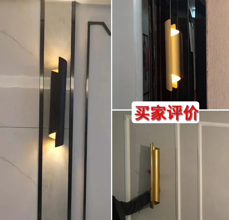 Modern living room background wall lamp, bedroom bedside wall lamp, Nordic creative E27 staircase and corridor lighting fixture - vue 2 sur 13