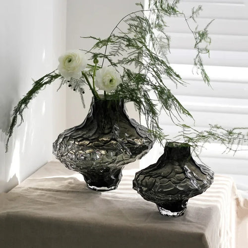 vase en verre avec pierres décoratives pour fleurs et terrarium - vue 2 sur 10