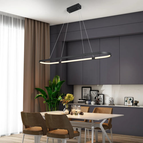 suspension moderne à led pour décoration intérieure linéaire et élégante - vue 2 sur 7