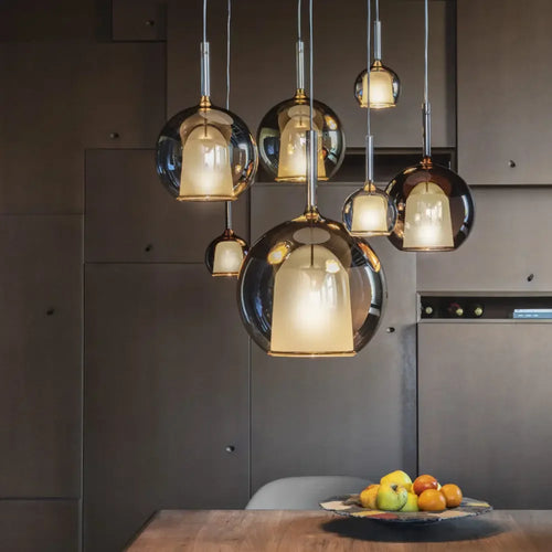 Sispension Cloche moderne LED fumée gris - vue 3 sur 10