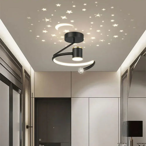 Plafonnier led minimaliste ciel étoilé éclairage intérieur - vue 2 sur 8