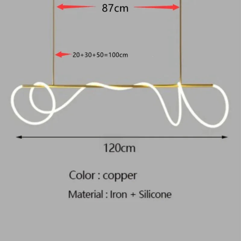lustre design nordique à led intensité variable pour intérieur - vue 12 sur 25