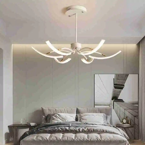 Black Chandelier Iron Dimmable Lamp Design, Suitable For Bedrooms, Living Rooms, Dining Rooms, Kitchens, Adjustable Chandeliers - vue 6 sur 14