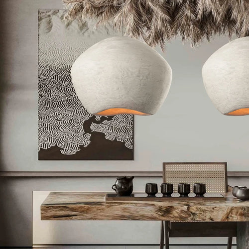 lustre led style nordique wabi sabi pour restaurant et bar - vue 2 sur 9