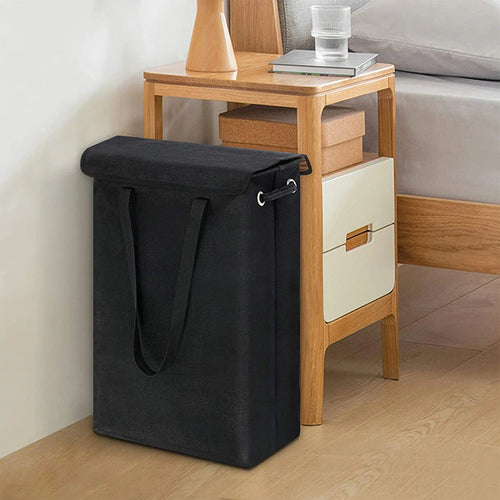 panier à linge pliable portable avec couvercle amovible pour voyage - vue 2 sur 9