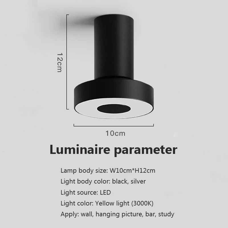 plafonnier moderne à leds pour diverses pièces projecteurs lumineux - vue 4 sur 8