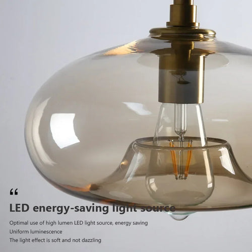 Plafonnier LED en verre au design minimaliste moderne - vue 6 sur 11