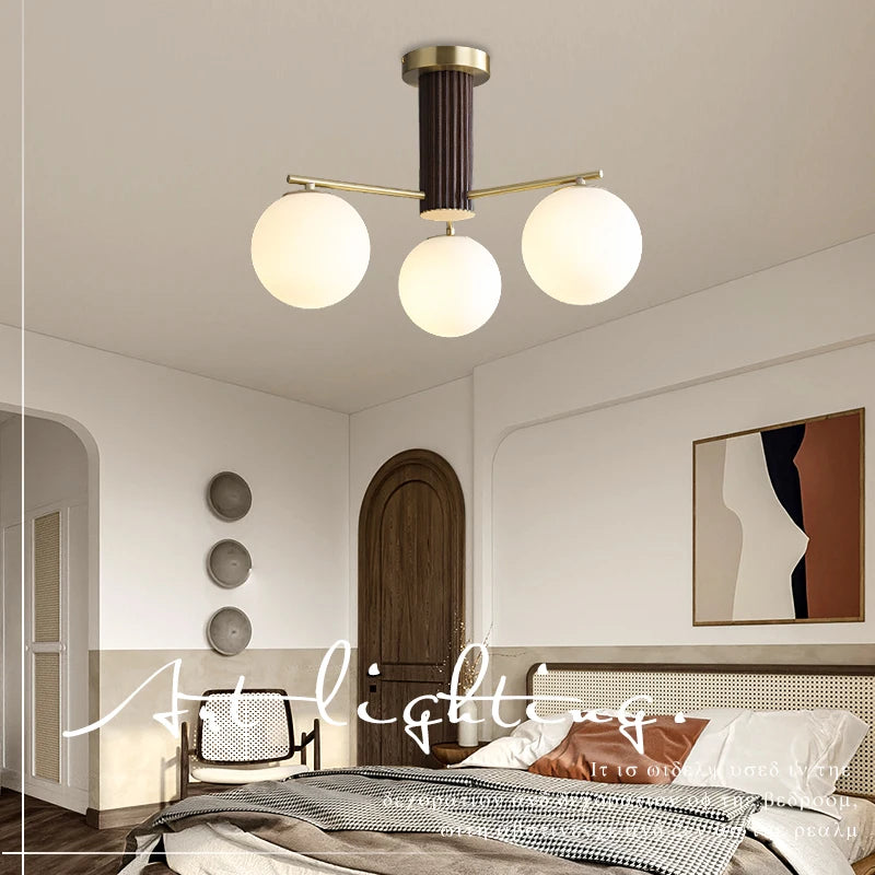 lustre japonais en cuivre style rétro médiéval pour intérieur élégant - vue 3 sur 13
