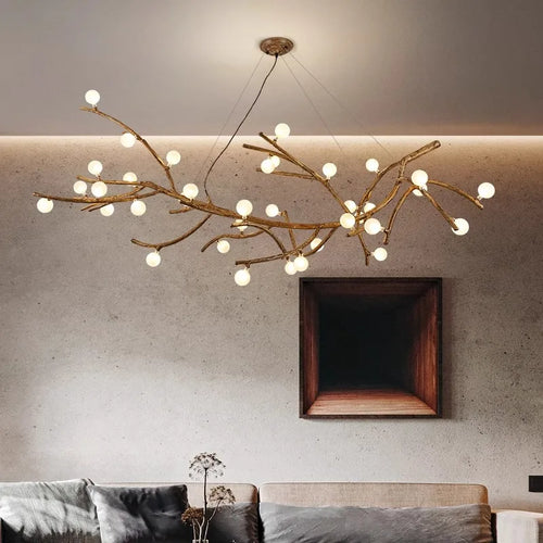 Lustre LED style branche de bois design moderne - vue 4 sur 15