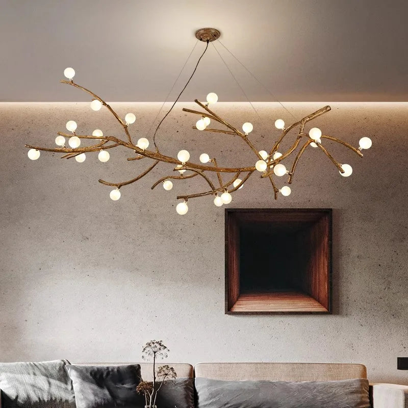 Lustre LED style branche de bois design moderne - vue 3 sur 15