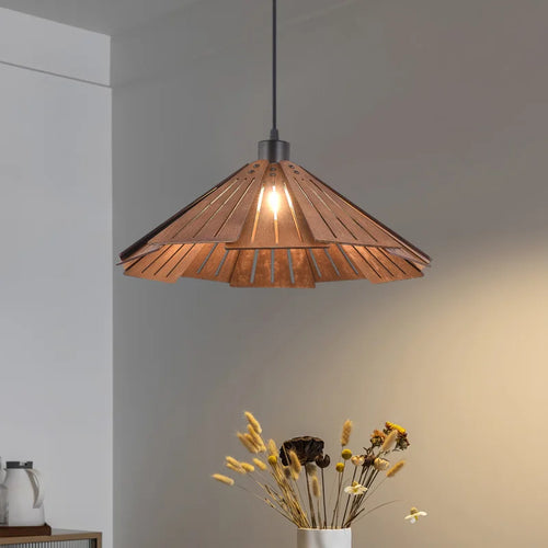lampe suspendue led bois style wabi-sabi intérieur diy 2022 - vue 6 sur 14