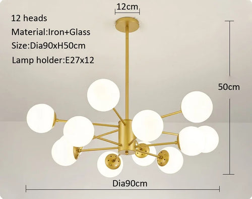 lustre moderne en verre pour intérieur lumineux - vue 11 sur 13