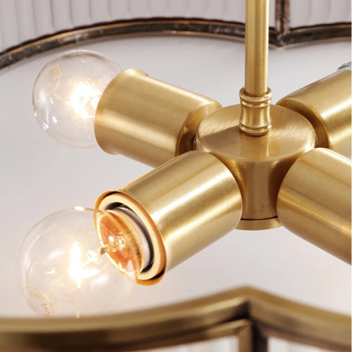 Suspension ou plafonnier en verre de cuivre E27 lampe à LED montée au plafond pour salon allée chambre Lampara luminaire intérieur - vue 8 sur 8