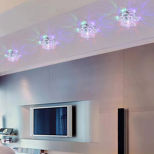 plafonnier led en cristal pour décoration intérieure moderne - vue 3 sur 7