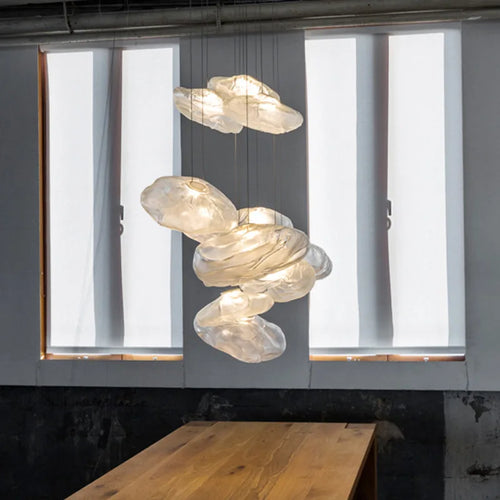 lustre en verre design nuage pour un intérieur créatif - vue 4 sur 21