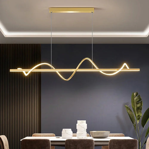 suspension moderne avec lumières led réglables design élégant décor intérieur - vue 3 sur 14