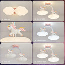 plafonnier licorne animée avec télécommande et lumière spectre complet