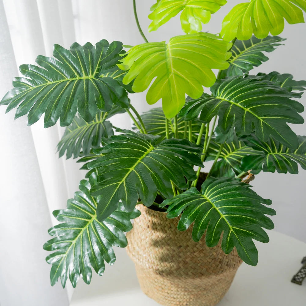 grandes plantes artificielles monstera palmier tropical pour décoration extérieure - vue 4 sur 6