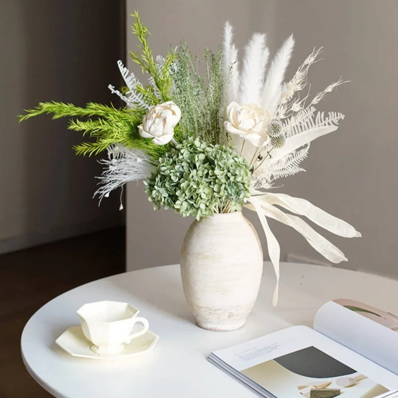 vases en céramique rétro faits main pour fleurs séchées - vue 6 sur 7