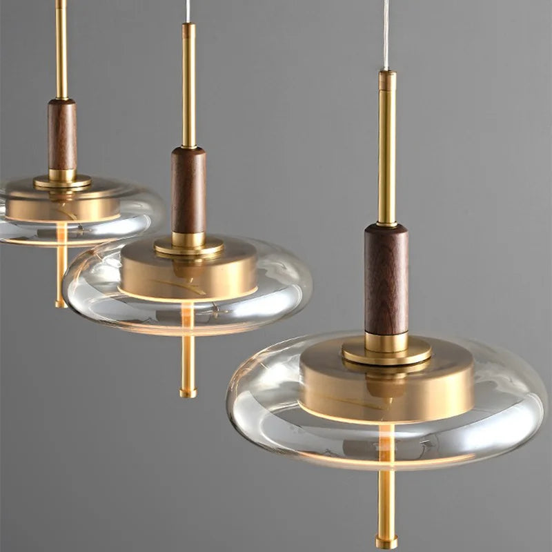 suspension LED en verre design nordique moderne décorative - vue 3 sur 8