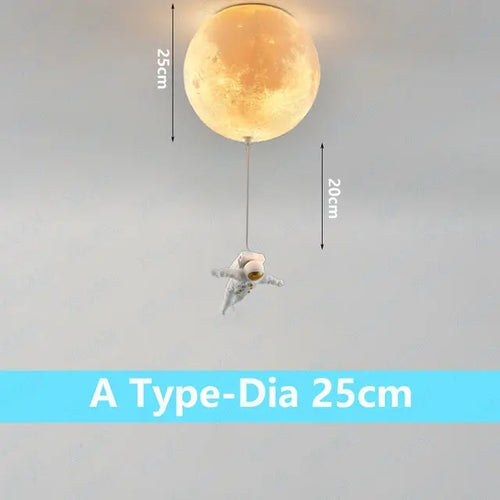 plafonnier lunaire décoratif avec astronaute idéal pour chambre - vue 16 sur 15