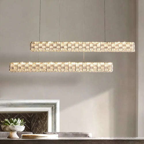 lustre en cristal postmoderne pour bar et salon - vue 4 sur 8