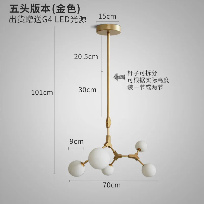 lustre moderne décoratif pour un intérieur nordique élégant - vue 13 sur 16