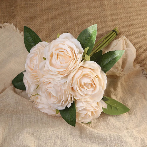 bouquet de roses artificielles décoration intérieure et extérieure fleurs faux - vue 19 sur 18