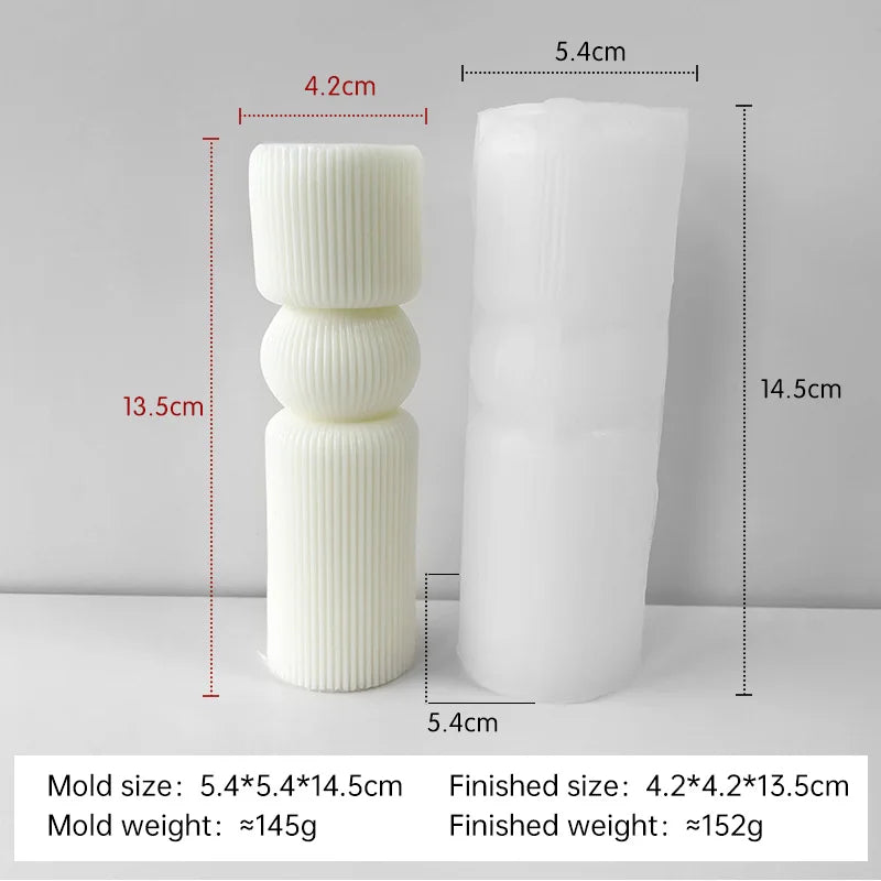 moule en silicone pour bougies aromatiques cylindriques fait main - vue 12 sur 20