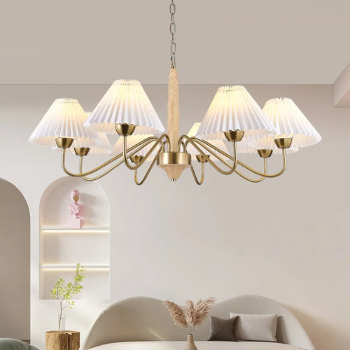 lustre élégant en bois pour cuisine et îlot luminaire suspension - vue 3 sur 8