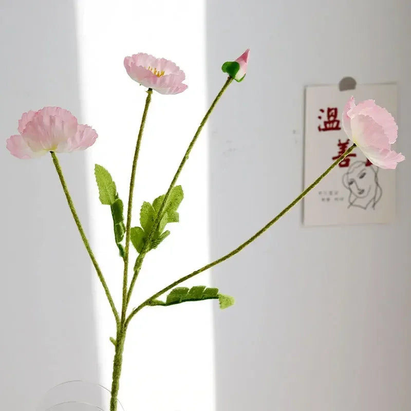 fleurs artificielles coquelicots pour mariage et décoration intérieure - vue 7 sur 25