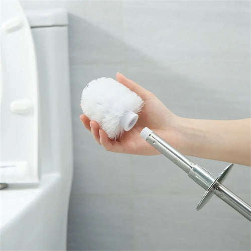 ensemble de brosse de toilette et support autonome pour salle de bain - vue 4 sur 9