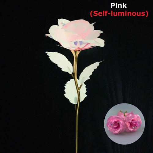 branche de rose lumineuse cadeau pour la saint valentin ou fête des mères - vue 9 sur 9