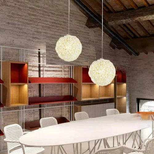lustre boule de cristal design artistique de luxe moderne - vue 5 sur 6