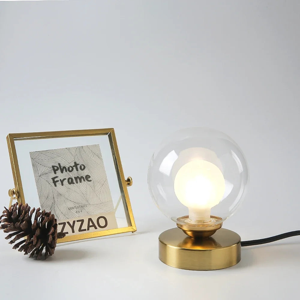 lampe de lecture led en verre doré pour décoration intérieure - vue 3 sur 8