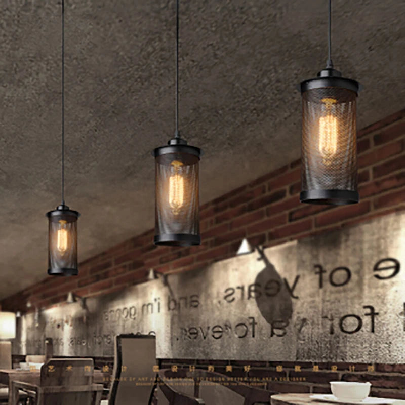suspension vintage en fer pour café bar et balcon - vue 5 sur 6