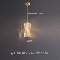 suspension moderne à intensité variable avec télécommande en cristal et acier