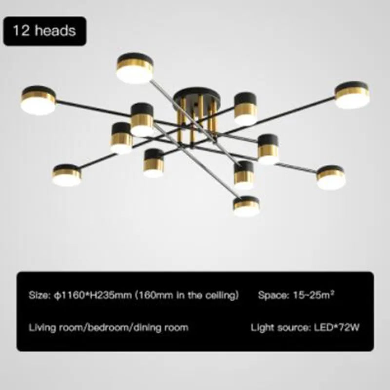 lustre à led design nordique moderne pour intérieur - vue 8 sur 11